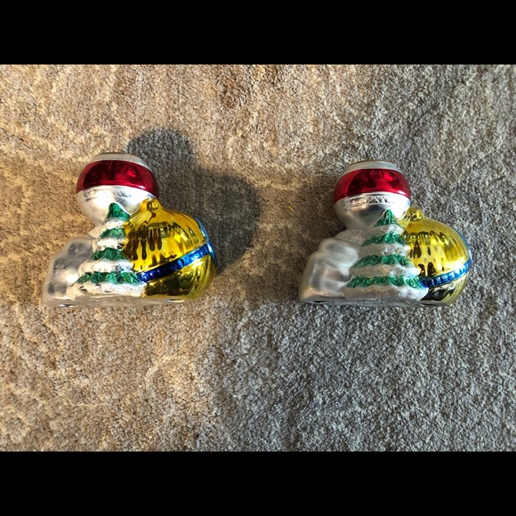NWOT Department 56 Old World Candlesticks candle holders Christmas Santa pair - Picture 2 of 4